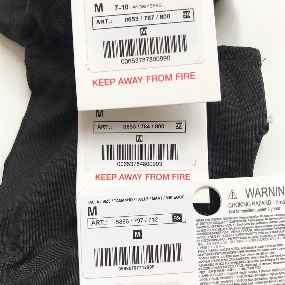 Zara NWT skeleton mask, gloves, shoe cover set M - Picture 6 of 7